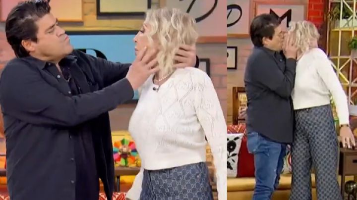 Laura Bozzo y ‘El Burro’ Van Rankin se besan en programa en vivo