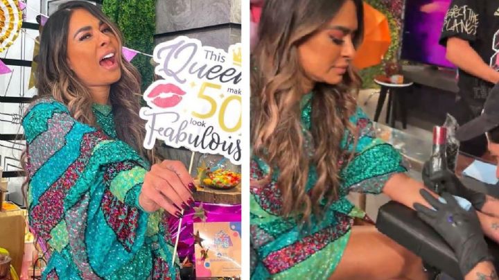 Galilea Montijo se tatúa en programa en vivo para celebrar su cumpleaños
